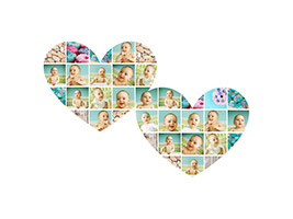 Birthday Heart Shaped Photo Collage