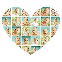 Heart Shaped Photo Collage for Kids
