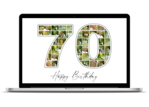 70th birthday gift number photo collage mac