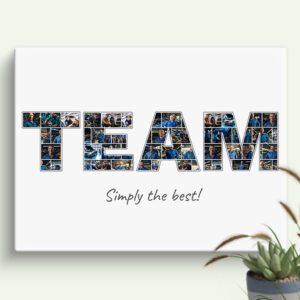 company business team photo collage
