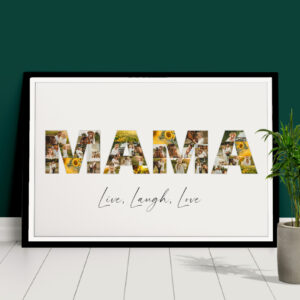 custom letter collage mama