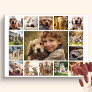 customized dog photo collage
