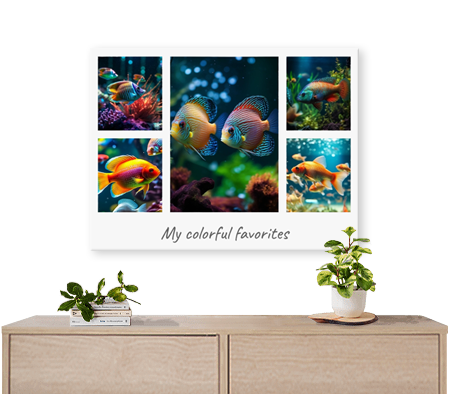 customized fish photo collage