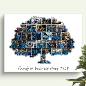 family business tree photo collage