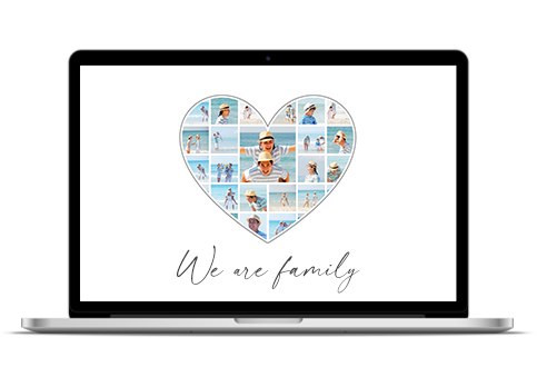 family heart shaped collage 1