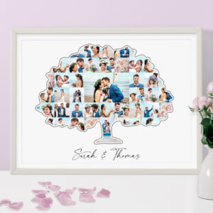family tree wedding collage
