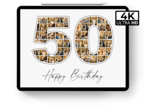 happy 50th birthday collage ipad