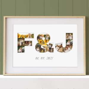 letter photo collage initials anniversary