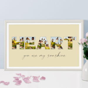 letters heart photo collage