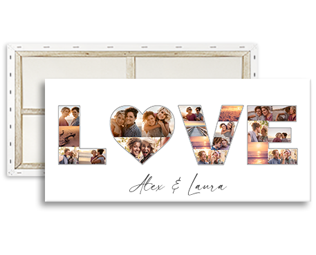 love heart photo collage