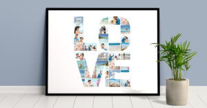 love letter photo collage frame