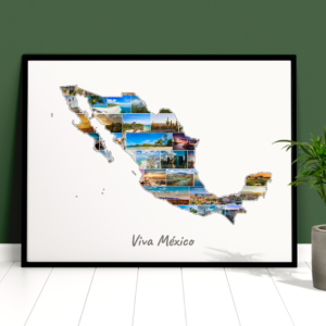 mexico photo map frame