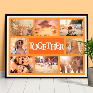 photo collage best friends together orange