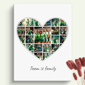 sport team heart collage