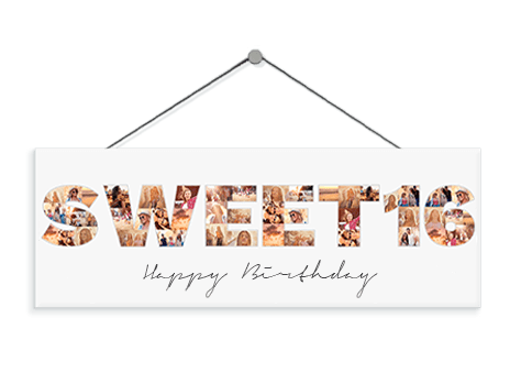 sweet 16 birthday letter collage