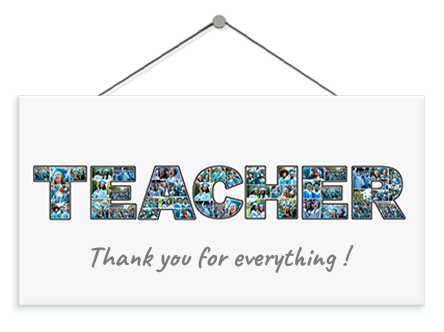 thank you gift teacher collage letters