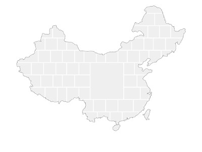 Collage Template in shape of a China-Map