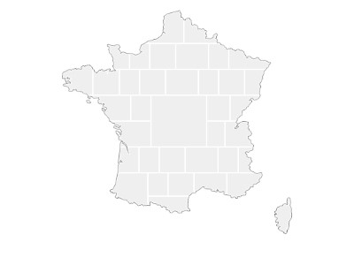 Collage Template in shape of a France-Map