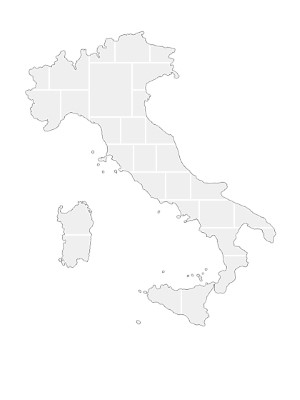 Collage Template in shape of a Italy-Map