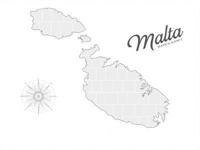 Collage Template in shape of a Malta-Map