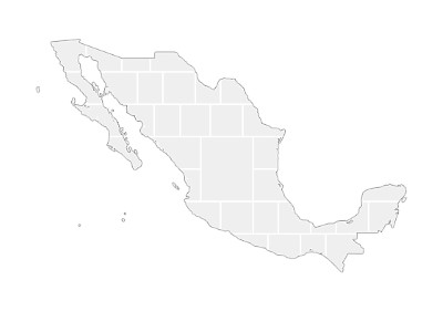 Collage Template in shape of a Mexico-Map