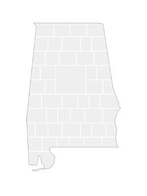 Collage Template in shape of a Alabama-Map