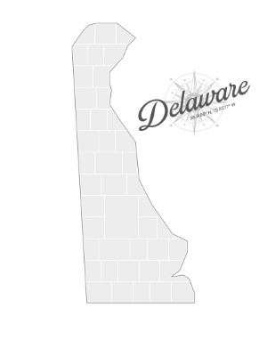 Collage Template in shape of a Delaware-Map