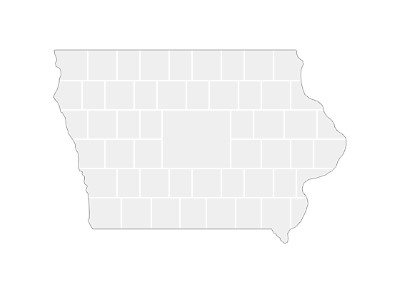 Collage Template in shape of a Iowa-Map