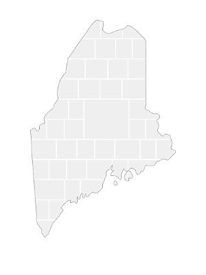 Collage Template in shape of a Maine-Map