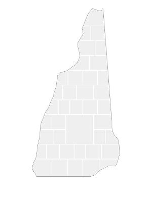 Collage Template in shape of a New Hampshire-Map