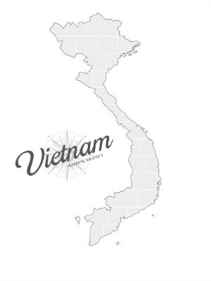 Collage Template in shape of a Vietnam-Map