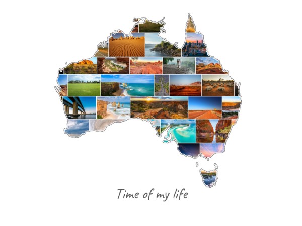 Australia-Collage filled with own photos