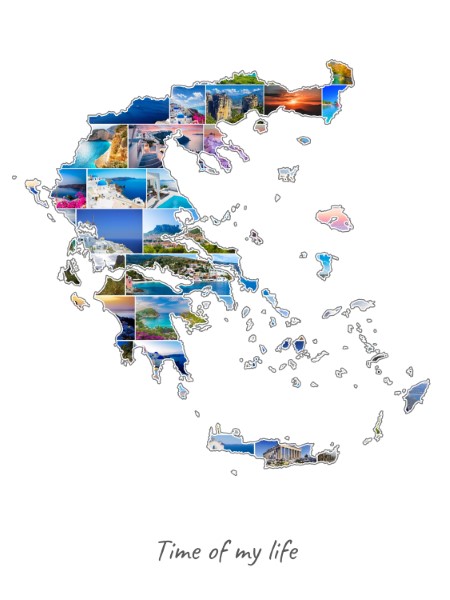 Greece-Collage filled with own photos