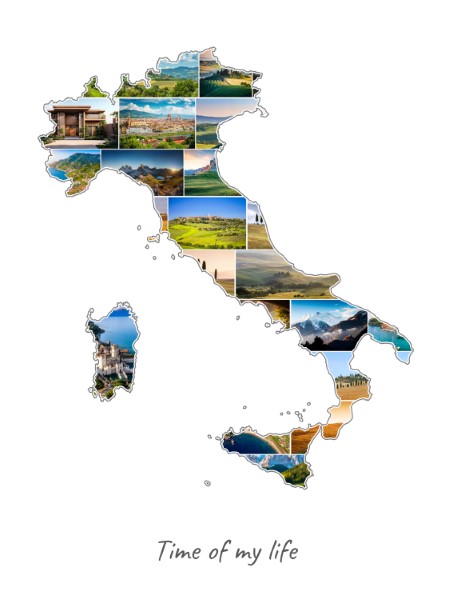 Italy-Collage filled with own photos