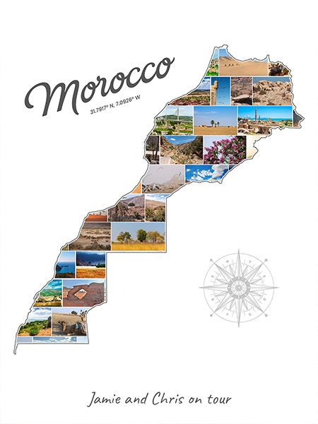 Morocco-Collage filled with own photos