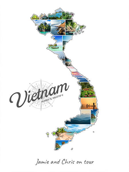 Vietnam-Collage filled with own photos