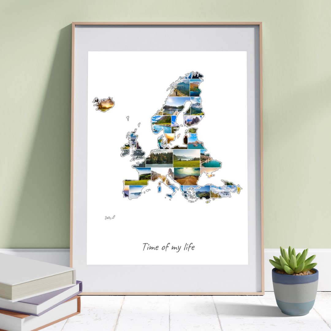 The Europe-Collage can be customized