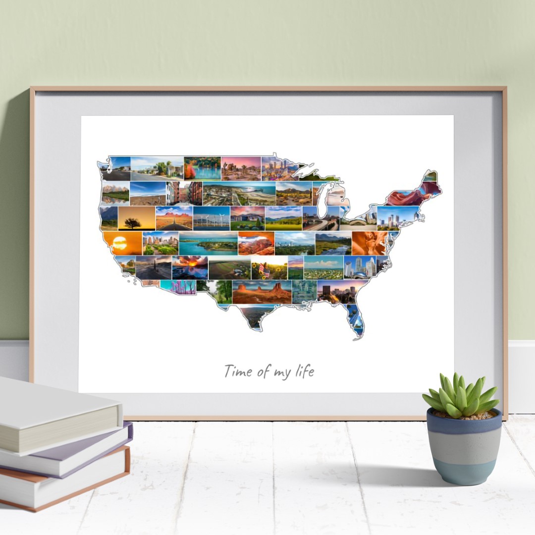 The USA-Collage can be customized