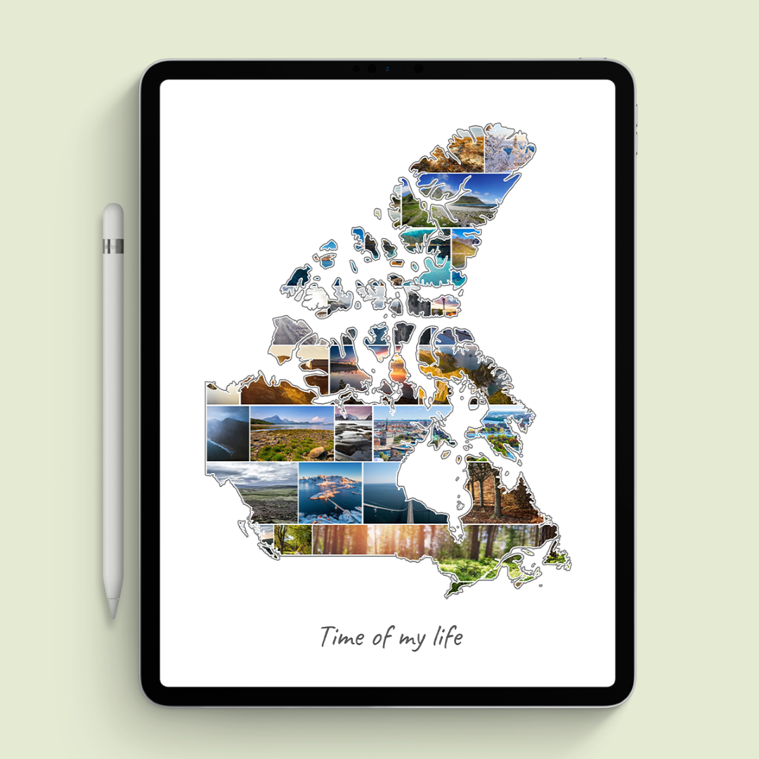A Canada-Collage as digital file on iPad