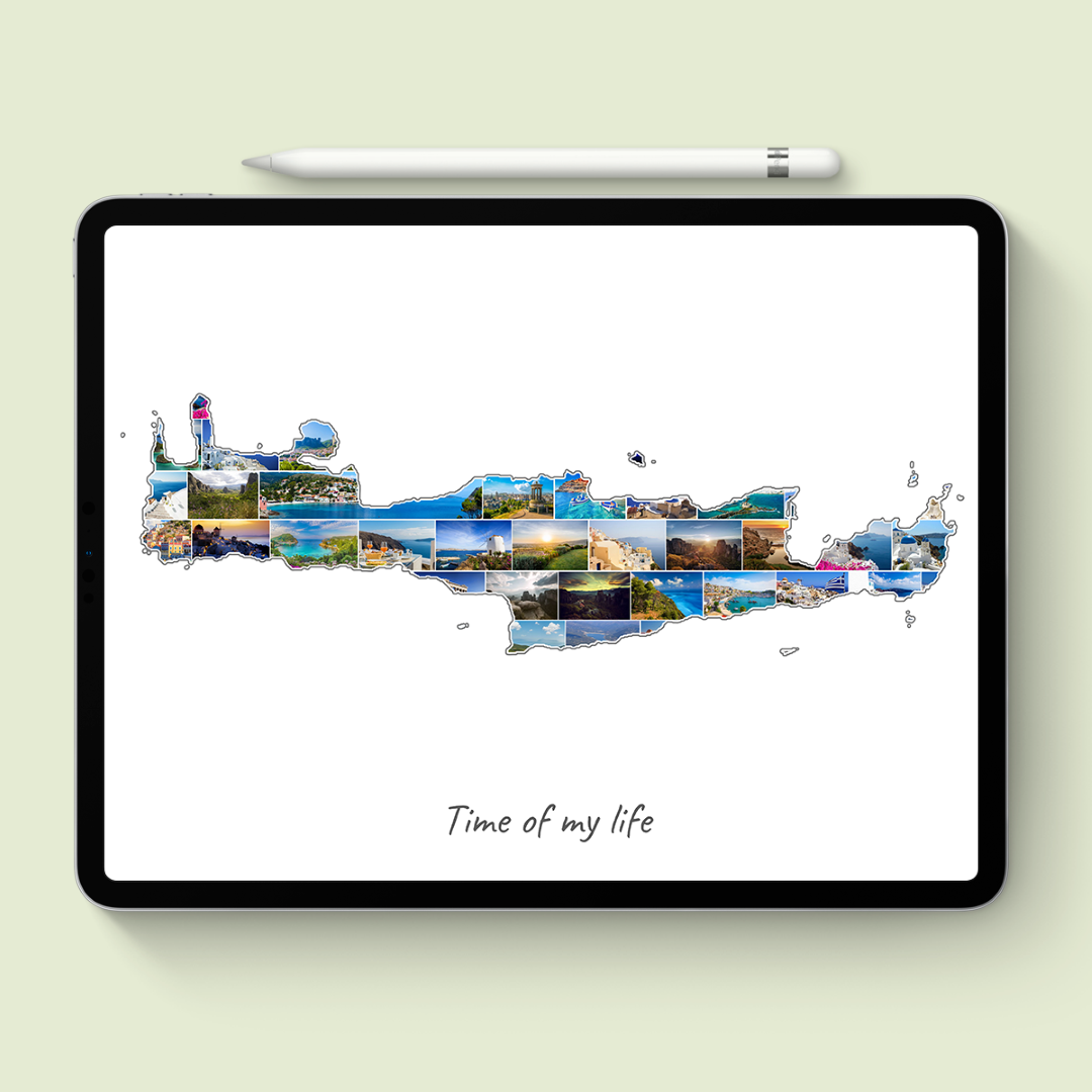 A Crete-Collage as digital file on iPad