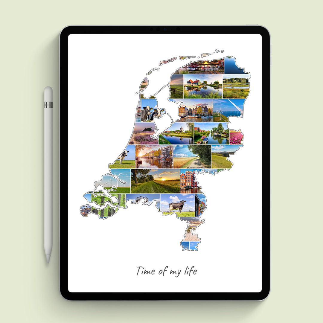 A Netherlands-Collage as digital file on iPad
