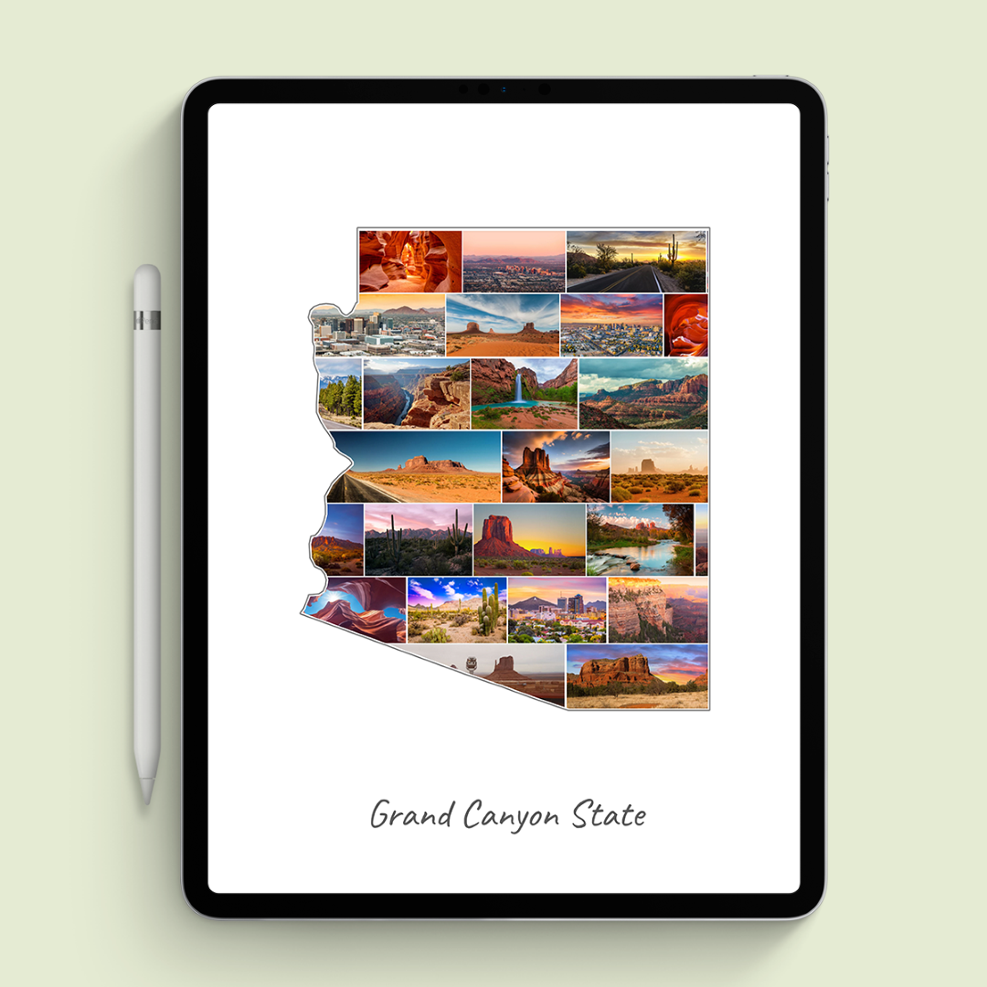 A Arizona-Collage as digital file on iPad