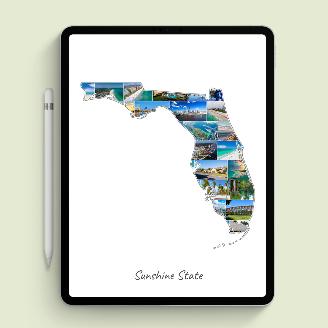 A Florida-Collage as digital file on iPad