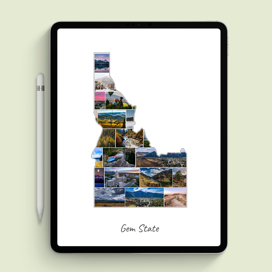 A Idaho-Collage as digital file on iPad