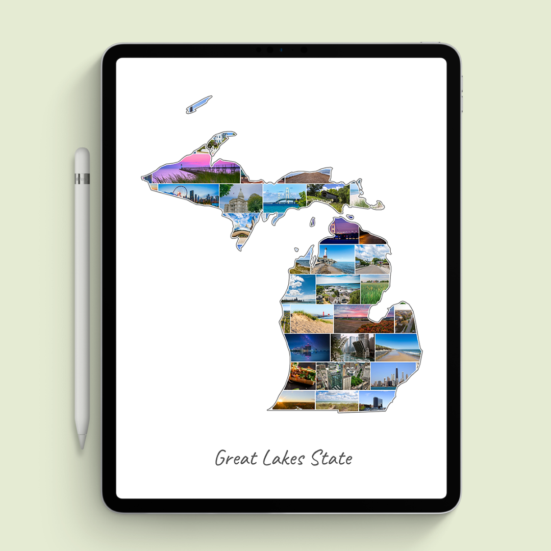 A Michigan-Collage as digital file on iPad