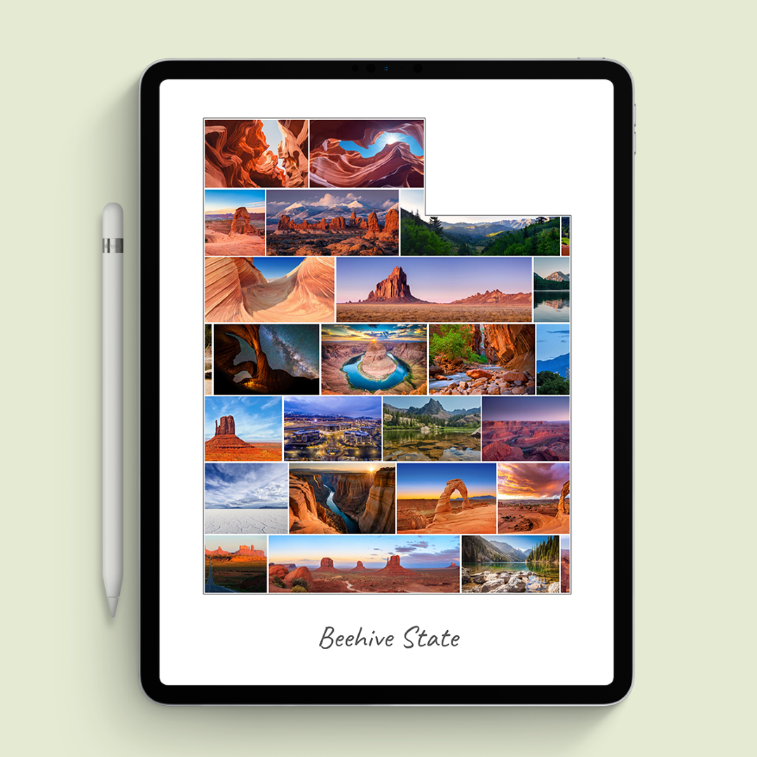 A Utah-Collage as digital file on iPad