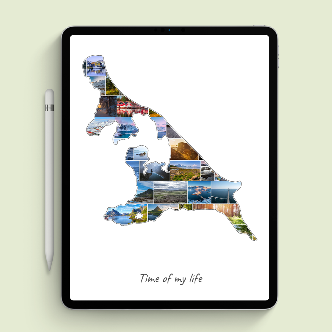 A Usedom-Collage as digital file on iPad