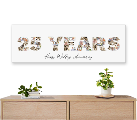 wedding anniversary 25 years letter collage new