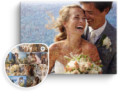 wedding photo mosaic