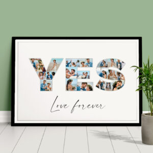 wedding yes letter collage